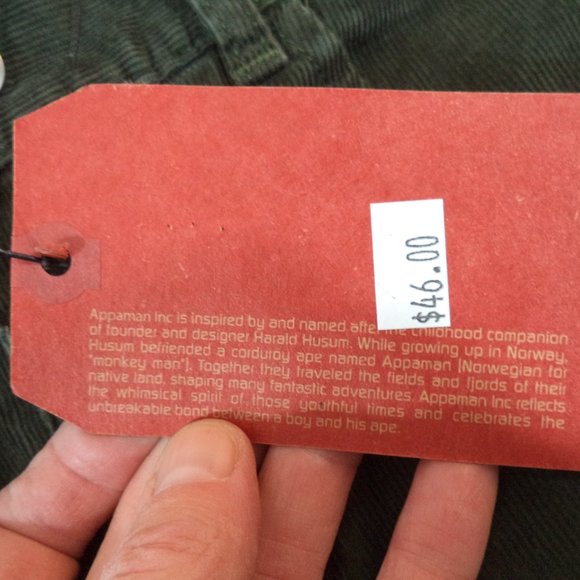 High rise skinny cordoroy pants olive green NWT Appaman Inc Lower East Side NYC - Picture 8 of 9